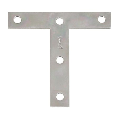 National Mfg Sales 4 x 4 in. Steel Tee Plate, Zinc Plated 5705009